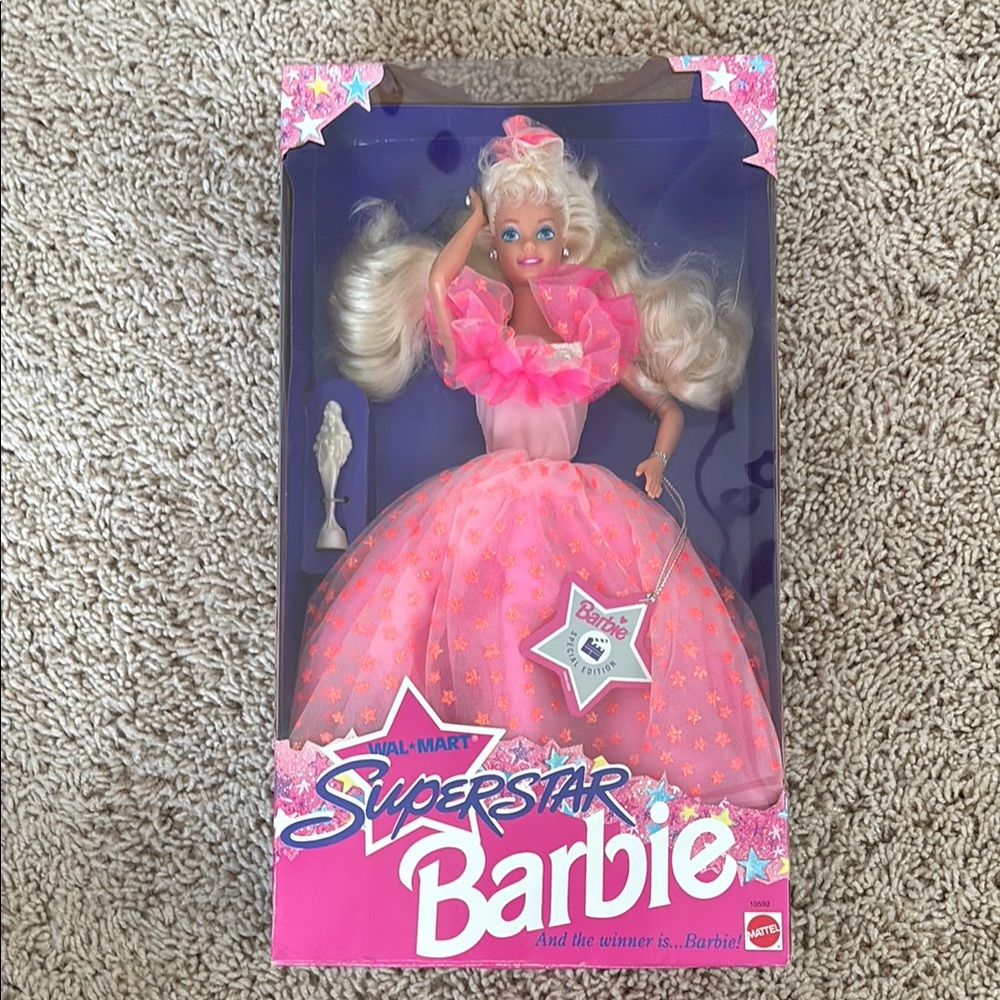 Superstar Barbie Doll in Pink Dress